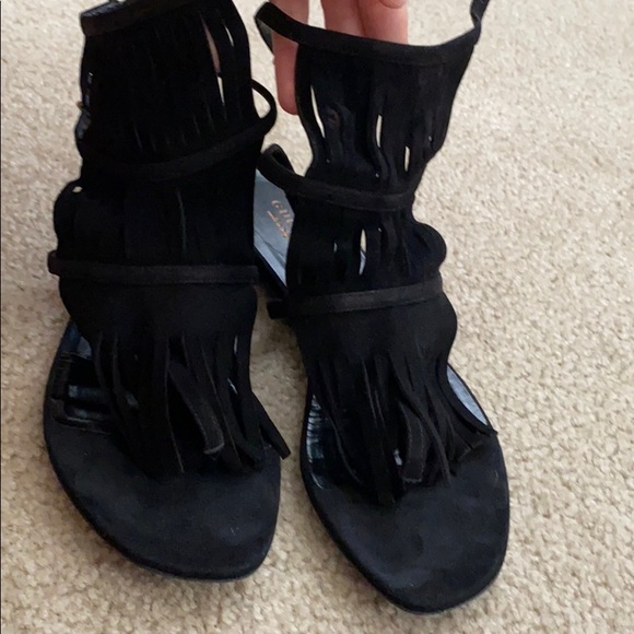 Gucci suede fringe sandals 6 - Picture 6 of 10